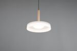 Κρεμαστό Μονόφωτο Καφέ+Λευκό Γυαλί CELESTE LED 10W 1100lm Step Dimmable 3000Κ Trio Lighting – 354910165