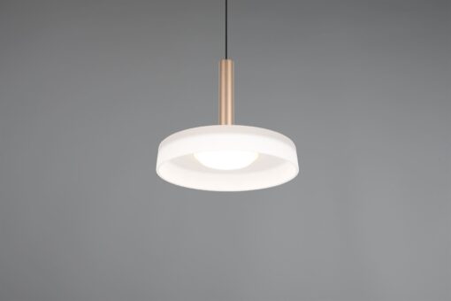 Κρεμαστό Μονόφωτο Καφέ+Λευκό Γυαλί CELESTE LED 10W 1100lm Step Dimmable 3000Κ Trio Lighting – 354910165