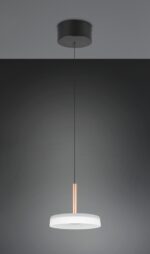 Κρεμαστό Μονόφωτο Καφέ+Λευκό Γυαλί CELESTE LED 10W 1100lm Step Dimmable 3000Κ Trio Lighting – 354910165
