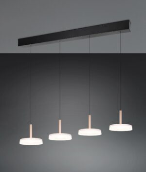 Κρεμαστό Φωτιστικό Ράγα με 4 Σποτ Λευκό+Καφέ CELESTE LED 30W 3000lm Step Dimmable Trio Lighting – 354910465