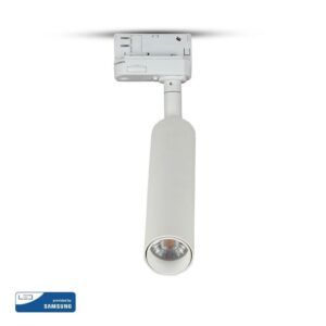 LED Φωτιστικό Ράγας Λευκό 15W V-TAC PRO Samsung Chip COB CRI >90 24° 1050lm Θερμό Λευκό 3000K – 356