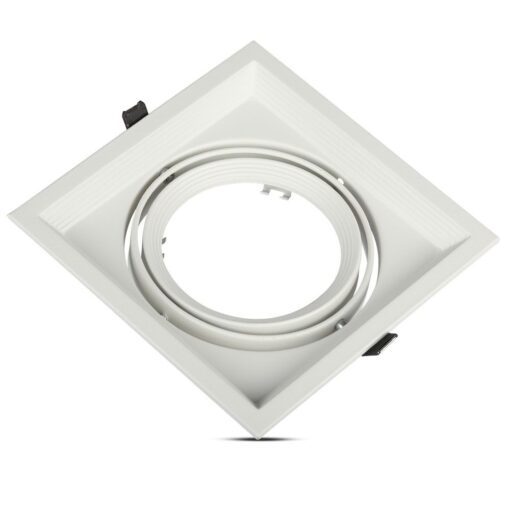 Χωνευτή Βάση 1xAR111 V-TAC Ρυθμιζόμενη Λευκή Αλουμίνιο – 3575