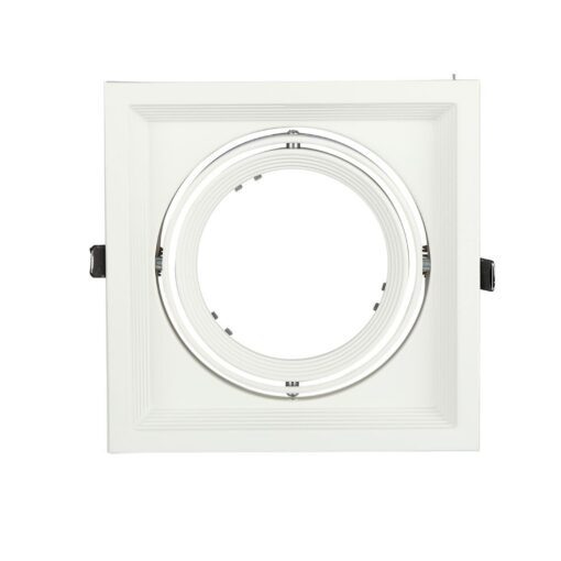 Χωνευτή Βάση 1xAR111 V-TAC Ρυθμιζόμενη Λευκή Αλουμίνιο – 3575