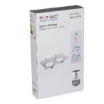 Χωνευτή Βάση 2xAR111 V-TAC Ρυθμιζόμενη Λευκή Αλουμίνιο – 3576