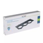 Χωνευτή βάση 3xAR111 Μαύρο σώμα  V-TAC – 3583