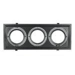 Χωνευτή βάση 3xAR111 Μαύρο σώμα V-TAC – 35831