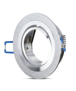 Σποτ φωτιστικό αλουμινίου, στρόγγυλο, για χωνευτή τοποθέτηση σε ψευδοροφή. Κατάλληλο για εσωτερικούς χώρους.