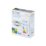 Ενσωματωμένο σποτ GU10 V-TAC 35W, τετράγωνο, IP20, λευκό, για κατασκευές φωτισμού.