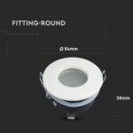 Στρογγυλό φωτιστικό LED 84mm για οροφή, λευκό, ιδανικό για εσωτερική διακόσμηση σπιτιού ή επαγγελματικού χώρου.