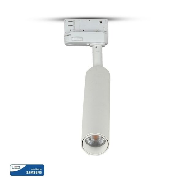 LED Φωτιστικό Ράγας Λευκό 20W V-TAC PRO Samsung Chip COB CRI >90 24° 1400lm Θερμό Λευκό 3000K – 362