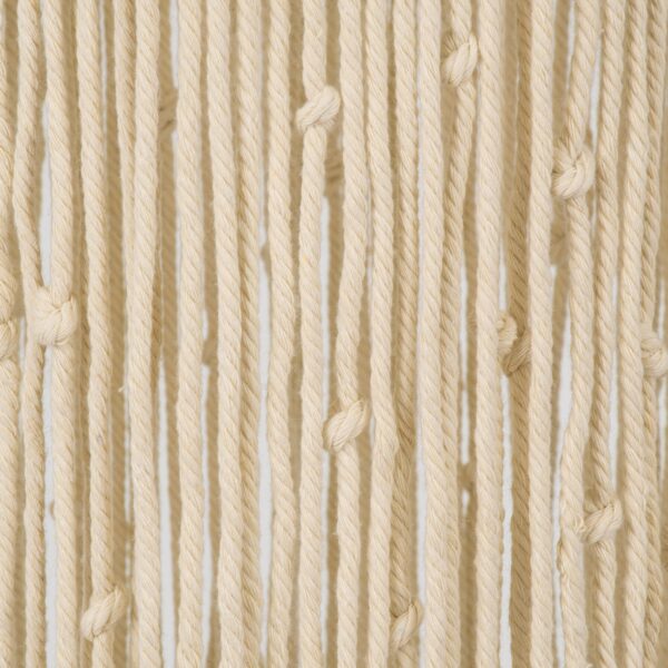 GloboStar® 36205 UGANDA Καπέλο Φωτιστικού Boho – Μακραμέ Πλεκτό Χειροποίητο Μπεζ Υφασμάτινο με Σχοινί Φ25 x Υ70cm