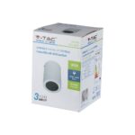 Συσκευασία προβολέα επιφάνειας GU10 35W V-TAC, IP20, λευκός, 3 χρόνια εγγύηση.