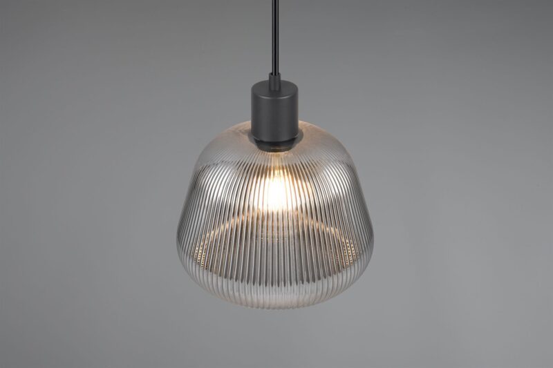 Κρεμαστό Μονόφωτο Μαύρο Ματ & Γυαλί TARIFA 1xE27 Trio Lighting – 362800132