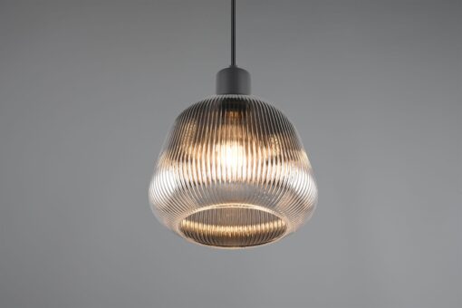 Κρεμαστό Μονόφωτο Μαύρο Ματ & Γυαλί TARIFA 1xE27 Trio Lighting – 362800132