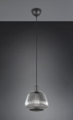 Κρεμαστό Μονόφωτο Μαύρο Ματ & Γυαλί TARIFA 1xE27 Trio Lighting – 362800132