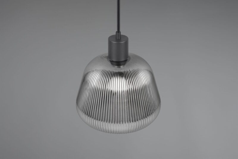 Κρεμαστό Μονόφωτο Μαύρο Ματ & Γυαλί TARIFA 1xE27 Trio Lighting – 362800132