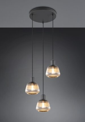 Κρεμαστό Πολύφωτο Ροζέτα Ματ & Γυαλί TARIFA 3xE27 Trio Lighting – 362830332