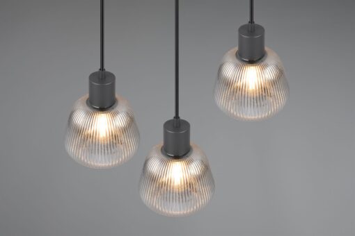 Κρεμαστό Πολύφωτο Ροζέτα Ματ & Γυαλί TARIFA 3xE27 Trio Lighting – 362830332