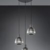 Κρεμαστό Πολύφωτο Ροζέτα Ματ & Γυαλί TARIFA 3xE27 Trio Lighting – 362830332