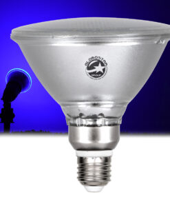 GloboStar® 60231 Λάμπα LED E27 PAR38 Κήπου Σκληρού Υάλου 18W 1200lm 60° AC 220-240V IP65 Φ12 x Υ13cm Μπλε – 3 Years Warranty