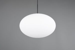 Κρεμαστό Φωτιστικό Μαύρο Ματ & Οπάλ Γυαλί FOMENTO 1xE27 Φ40 Trio Lighting – 363190132