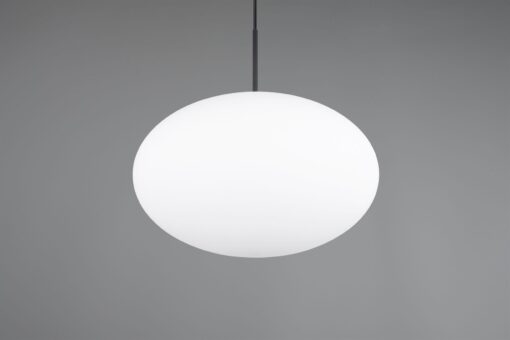 Κρεμαστό Φωτιστικό Μαύρο Ματ & Οπάλ Γυαλί FOMENTO 1xE27 Φ40 Trio Lighting – 363190132