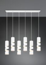 Κρεμαστό Φωτιστικό Ράγα Λευκό Ματ Μεταλλικό STREAM 6x GU10 Trio Lighting – 364000631
