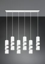Κρεμαστό Φωτιστικό Ράγα Λευκό Ματ Μεταλλικό STREAM 6x GU10 Trio Lighting – 364000631