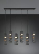 Κρεμαστό Φωτιστικό Ράγα Μαύρο Ματ Μεταλλικό STREAM 6x GU10 Trio Lighting – 364000632