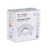 Βάση Σποτ GU10 – MR16 V-TAC Χωνευτή Στρογγυλή Λευκό – 3642