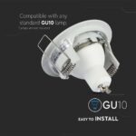 Βάση Σποτ GU10 – MR16 V-TAC Χωνευτή Στρογγυλή Λευκό – 3642