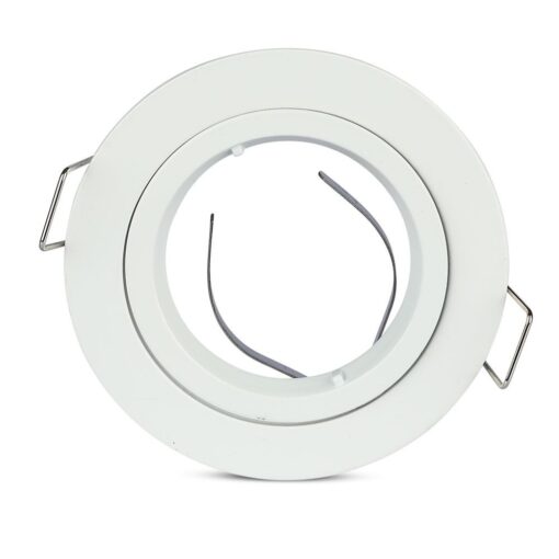 Βάση Σποτ GU10 – MR16 V-TAC Χωνευτή Στρογγυλή Λευκό – 3642