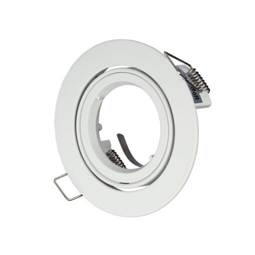 Βάση Σποτ GU10 – MR16 V-TAC Χωνευτή Στρογγυλή Λευκό – 3645