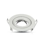 Βάση Σποτ GU10 – MR16 V-TAC Χωνευτή Στρογγυλή Λευκό – 3645