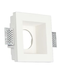 Τετράγωνο φωτιστικό γύψινης οροφής χωνευτό, λευκό, για ενσωμάτωση και διακριτικό φωτισμό εσωτερικού χώρου.