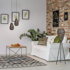 Κρεμαστό Φωτιστικό Αντικέ Ορείχλακος με Μεταλλικό Πλέγμα Φ23 ZIVA 1x E27 Trio Lighting – 365300104
