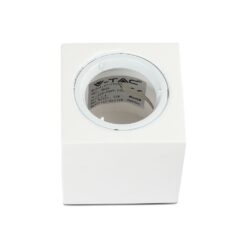 Γύψινη Βάση GU10 – MR16 V-TAC Εξωτερική Τετράγωνη Λευκή Ρυθμιζόμενη – 3666