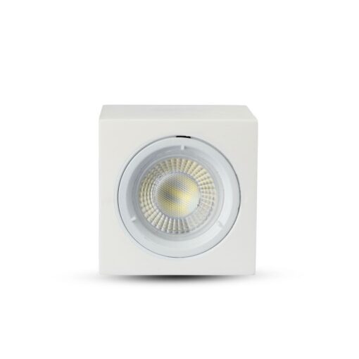Γύψινη Βάση GU10 – MR16 V-TAC Εξωτερική Τετράγωνη Λευκή Ρυθμιζόμενη – 3666