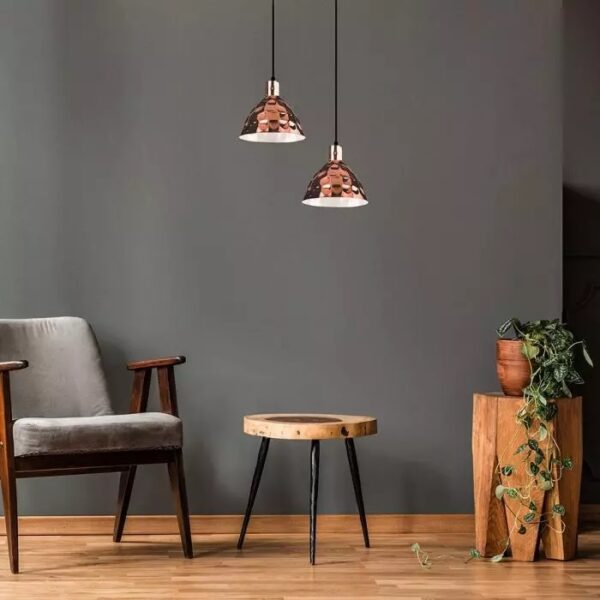 Κρεμαστό Φωτιστικό Οροφής Μεταλλικό Rose Gold Σφυρήλατο V-TAC – 3710