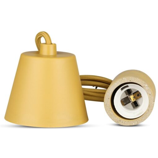 Κρεμαστό Φωτιστικό Οροφής Μονόφωτο E27 Τσιμέντο Μπεζ V-TAC – 3750