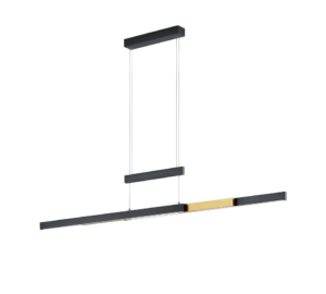 Κρεμαστό Φωτιστικό Trio Lighting  LED 45W Μαύρο Ματ Μεταλλικό Step Dimmable 5300lm  2700K – 5000K – 375310502