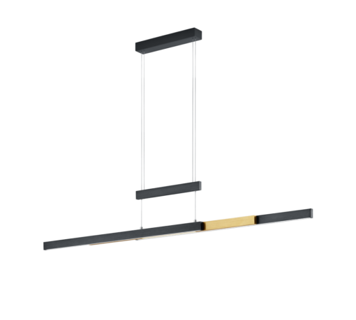 Κρεμαστό Φωτιστικό Trio Lighting  LED 45W Μαύρο Ματ Μεταλλικό Step Dimmable 5300lm  2700K – 5000K – 375310502