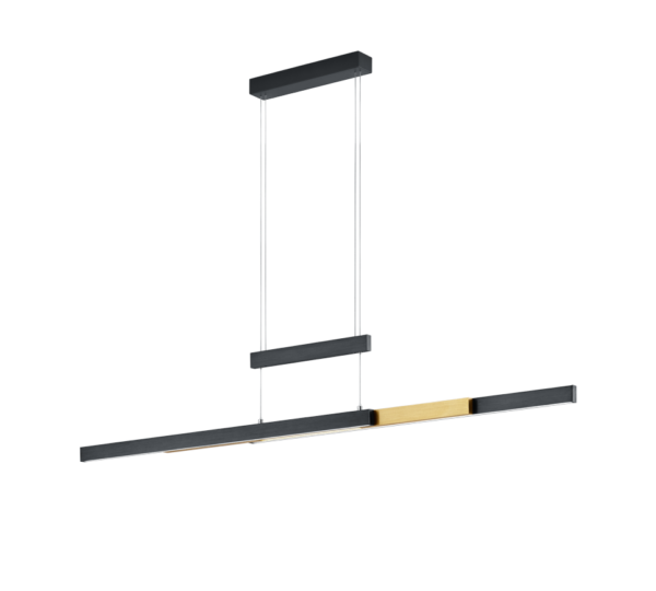 Κρεμαστό Φωτιστικό Trio Lighting  LED 45W Μαύρο Ματ Μεταλλικό Step Dimmable 5300lm  2700K – 5000K – 375310502