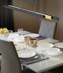 Κρεμαστό Φωτιστικό Trio Lighting  LED 45W Μαύρο Ματ Μεταλλικό Step Dimmable 5300lm  2700K – 5000K – 375310502