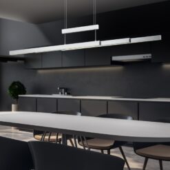 Κρεμαστό Φωτιστικό Trio Lighting LED 42W  Νίκελ Ματ Μεταλλικό Step Dimmable 4000lm 2700K – 5000K  375310507