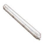 ΦΩΤΙΣΤΙΚΟ ΣΤΕΓΑΝΟ ΓΙΑ LED TUBE ME INOX CLIPS 1×1.20m EUROLAMP 147-56061