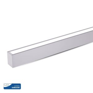 LED Γραμμικό Κρεμαστό Φωτιστικό 120cm Ασημί Up Down Linkable 60W V-TAC PRO Samsung Chip 6000lm 120° Φυσικό Λευκό 4000K – 378