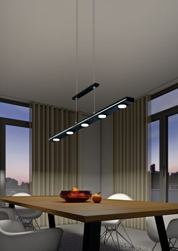 Κρεμαστό Φωτιστικό Trio Lighting LED 3,5W  Μαύρο Ματ Μεταλλικό 350lm 3000 + 5000K  379190732