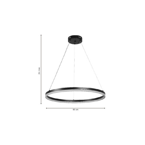 InLight Κρεμαστό φωτιστικό LED 45W 3CCT (by switch on base)   6095-C-Silver