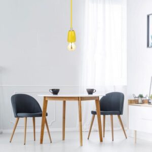 Κρεμαστό Φωτιστικό Οροφής Μονόφωτο Πορσελάνη με Κίτρινο σώμα V-TAC – 3809